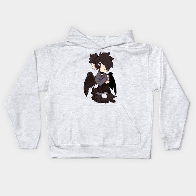 Half Dragon Rogue Kids Hoodie by Dragnoodles